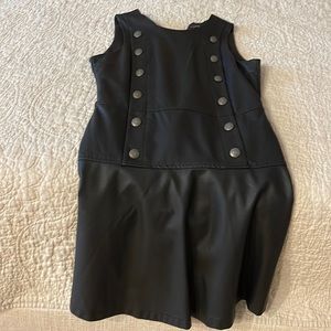 Leather like black dress